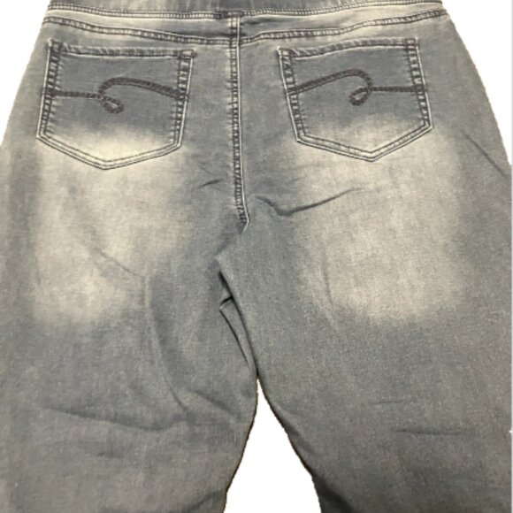 Justice 22 Plus Mid Rise Ladies Legging Denim Multicolor Jeans. NWOT - Picture 8 of 12